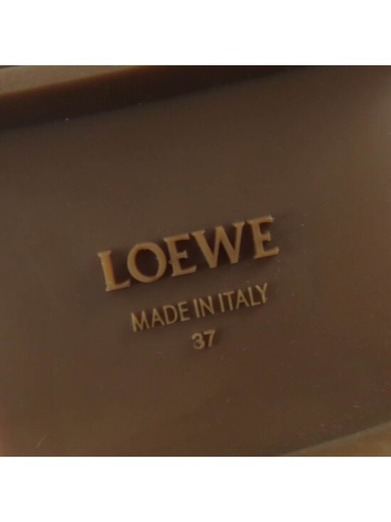 Loewe Log Lace Up Leather Boots Short Black 37 - Picture 10 of 10